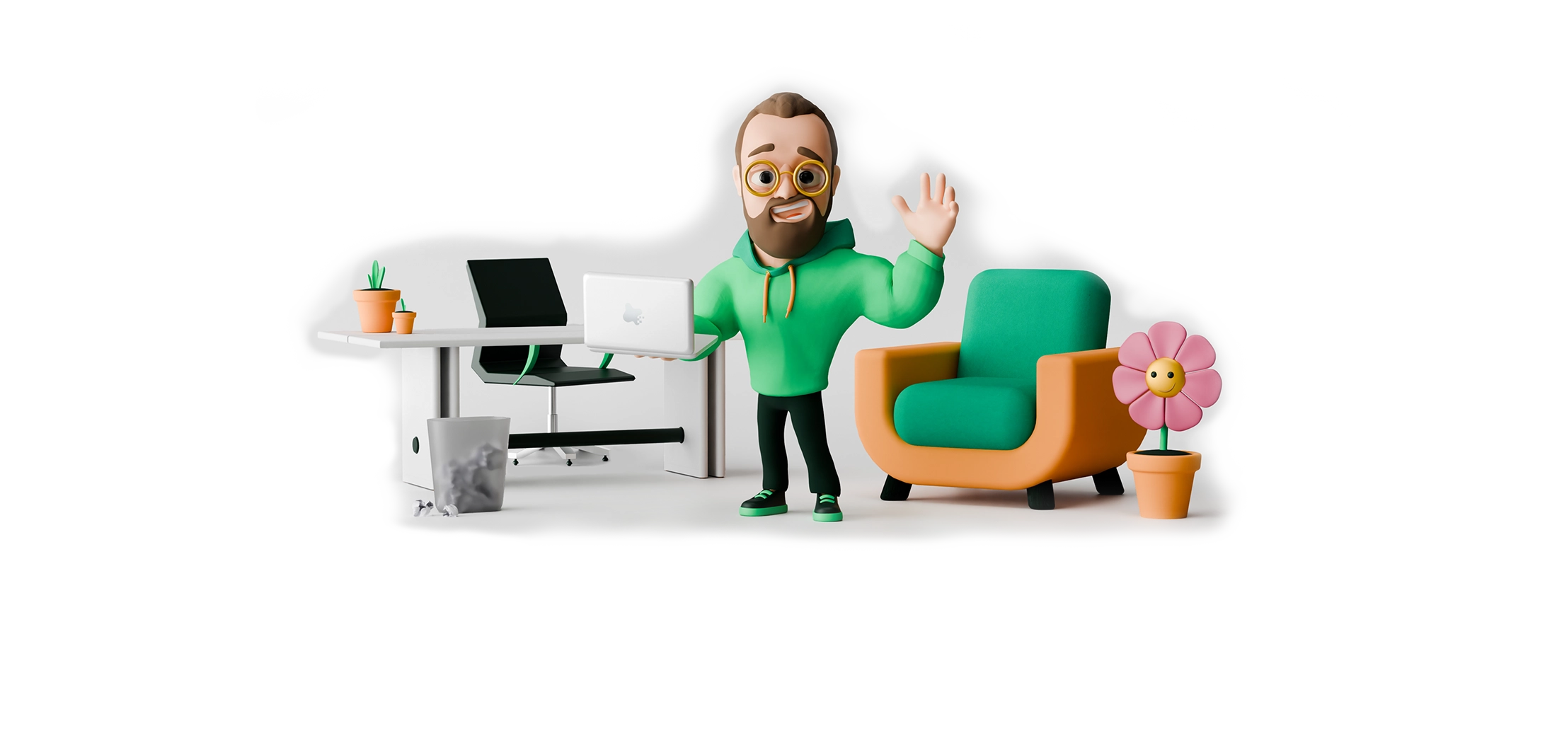 Abstraktes 3D Design Flow Animation - Flubber Pixels Webagentur Mettmann